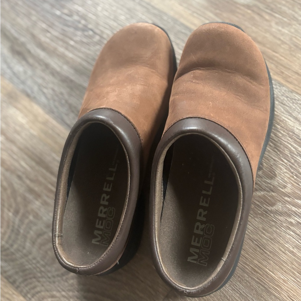 Merrell MOC Jungle Primo Dark Brown Suede Casual Clog Women’s US 6.5/EUR 37